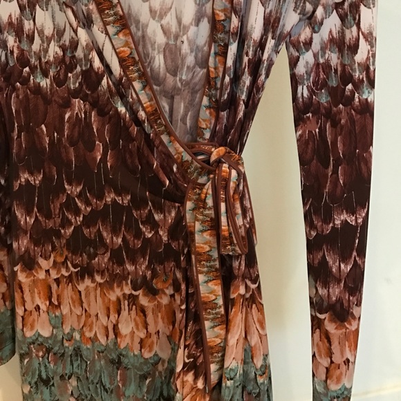 BCBG pattern wrap around dress - Picture 3 of 4